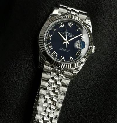 WKD Factory Rolex Datejust 41mm 3235 Movement Romans Markers Dark Blue Face Watch